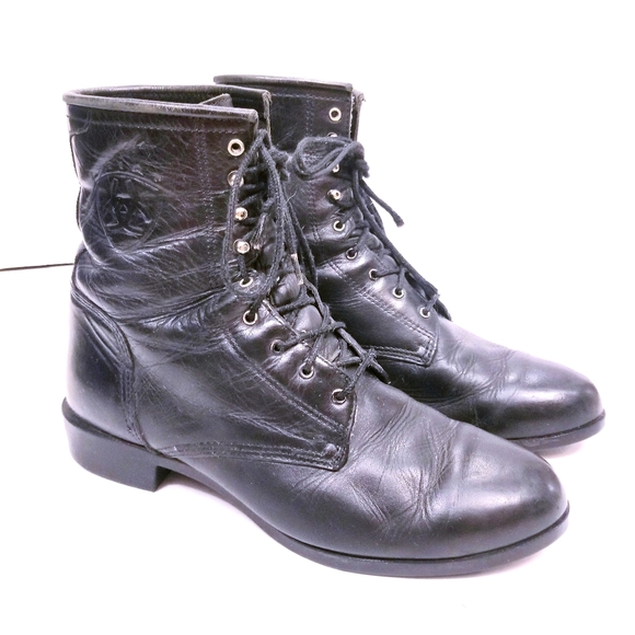 Ariat Leather Western Style Lace-Up Boots